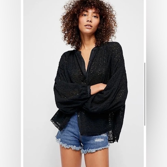 Free People Maddison Eyelet Blouse - Picture 3 of 12